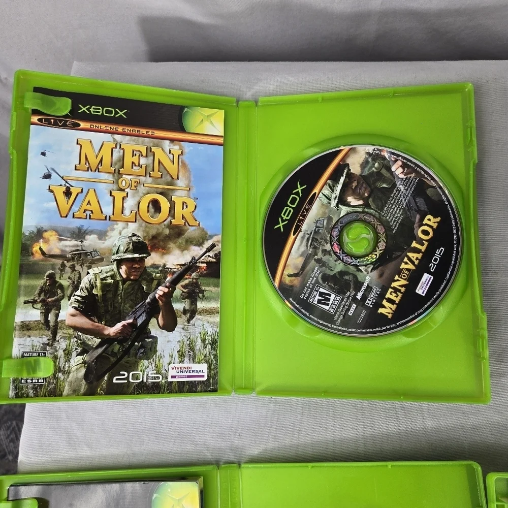 Lot Of 4 Original XBOX Games Men Valor Medal Honor Sun Clone Wars Frontline Work